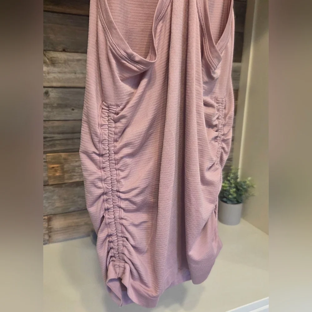 Lululemon Athletica Swiftly Speed Soft Pink Tank With Cinched Sides